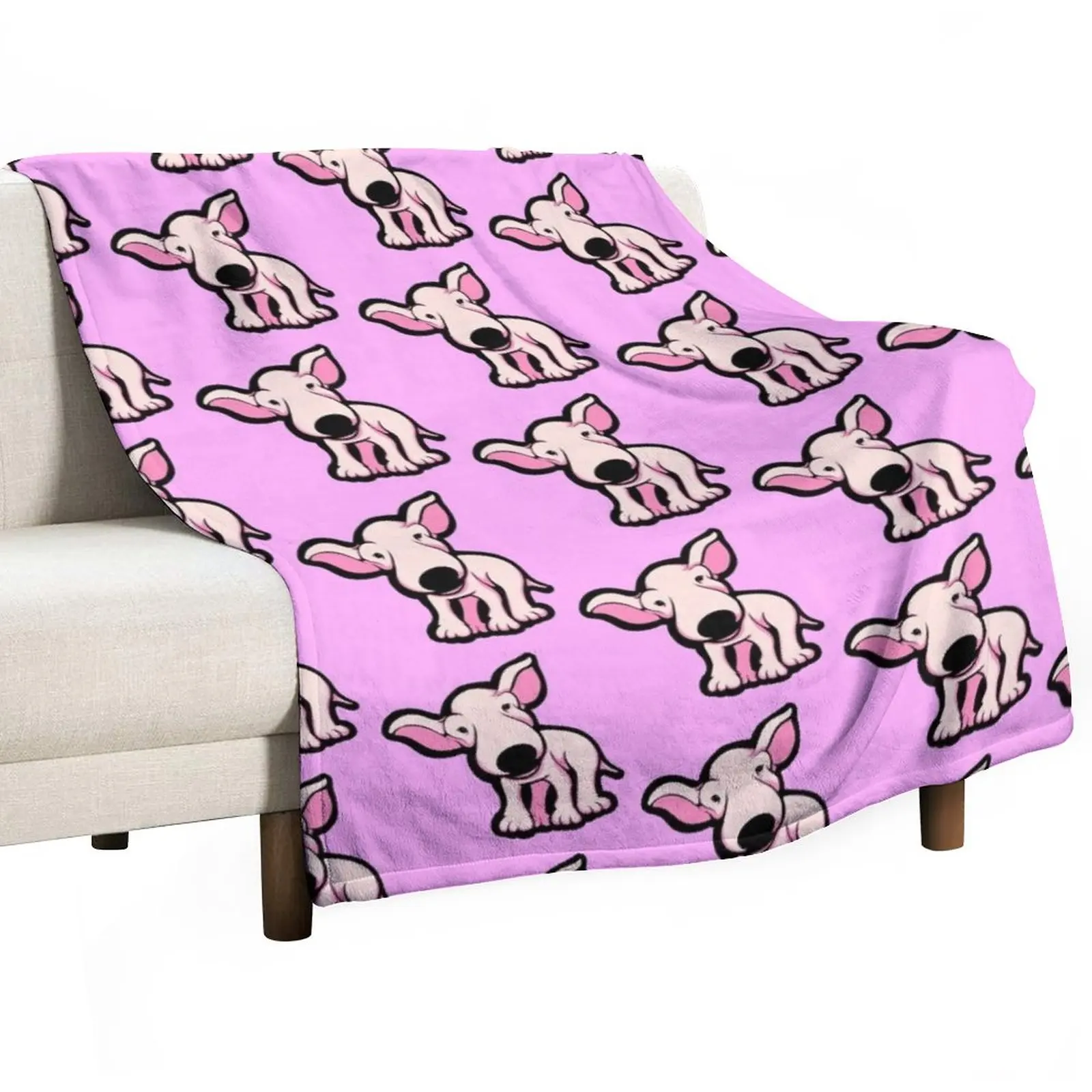 

Cute EBT Puppy Baby Pale Pink Throw Blanket blankets and throws Beach Blanket Summer Bedding Blankets Luxury Designer Blanket