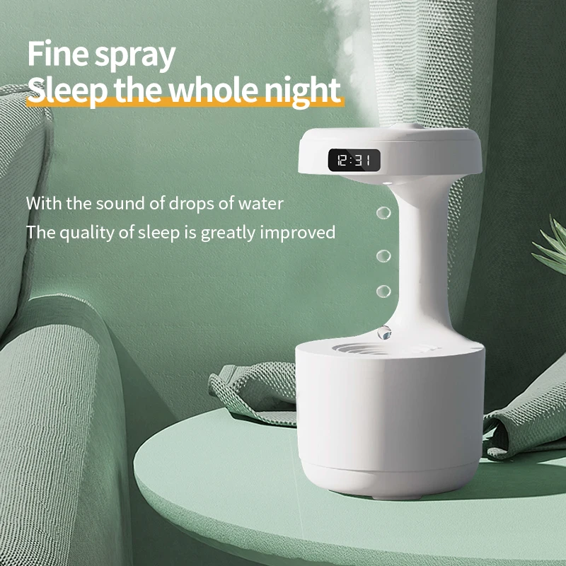 new small three-dimensional desktop water drop reverse flow home office silent spray water anti-gravity humidifier