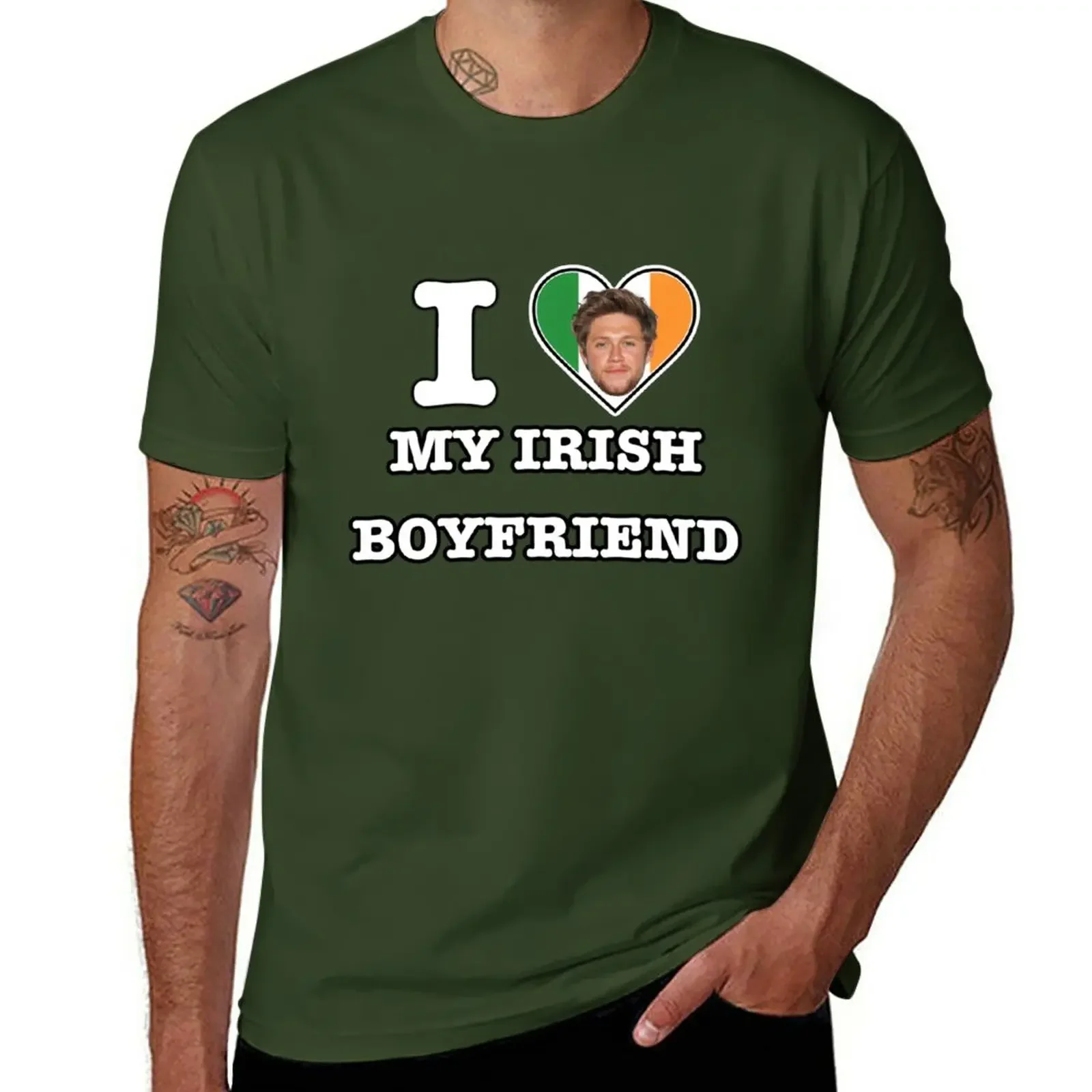 

Niall Irish Boyfriend T-Shirt boys whites tops mens champion t shirts