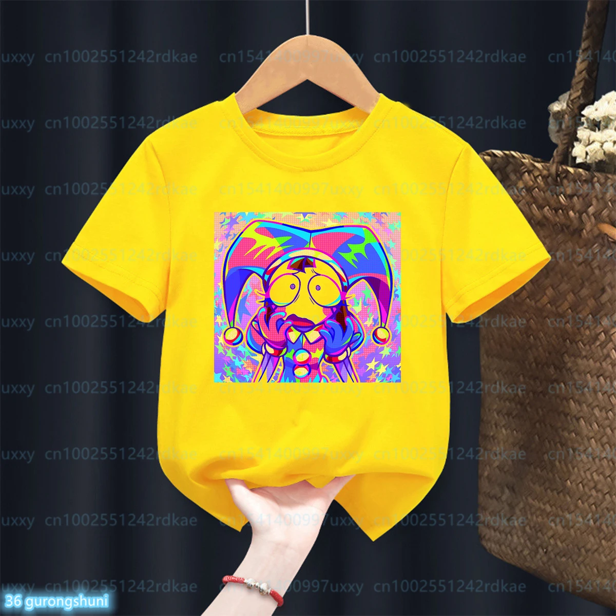 Camiseta divertida para niños y niñas, camisa con estampado gráfico de circo Digital, videojuego, moda Unisex, venta al por mayor