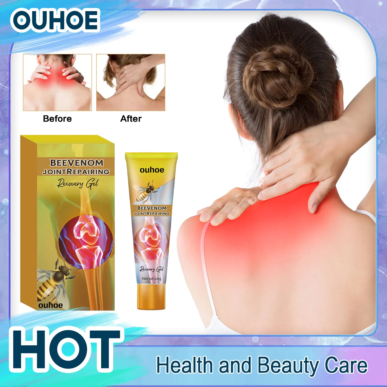 

Arthritis Treatment Cream Anti Inflammatory Rheumatism Ache Muscle Sprain Joint Spondylosis Cure Bee Venom Knee Pain Relief Gel