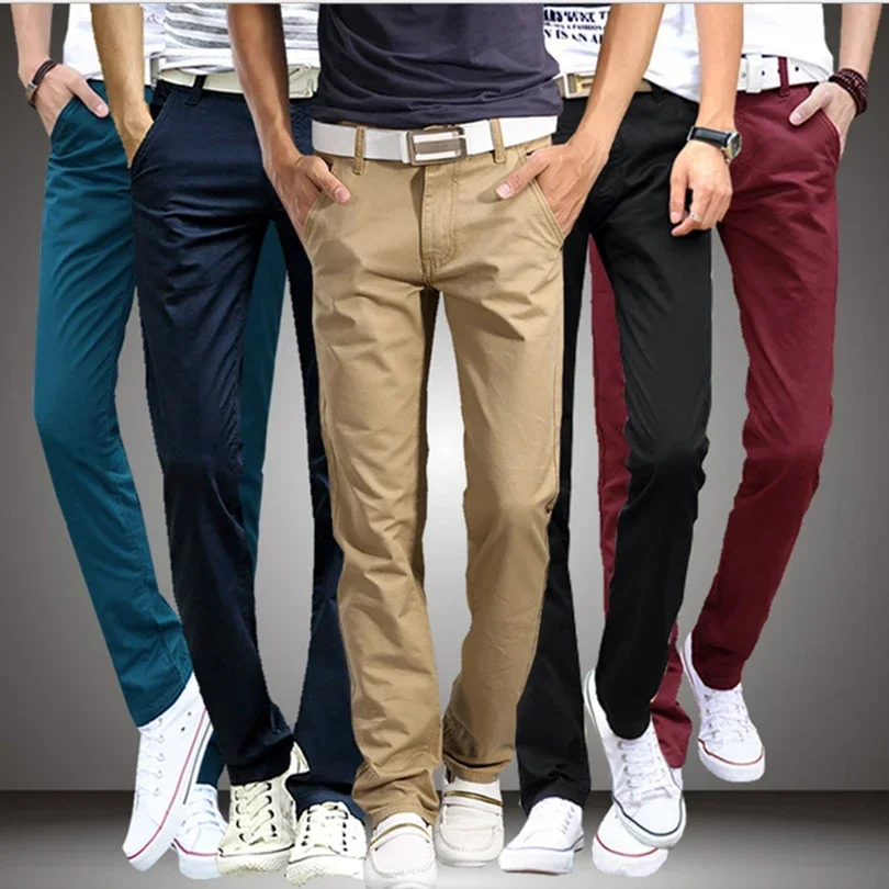 

KUBRO Classic Fashion Color Casual Pants Men Spring 2024 New Business Fashion Comfortable Stretch Cotton Straigh Jeans Trousers