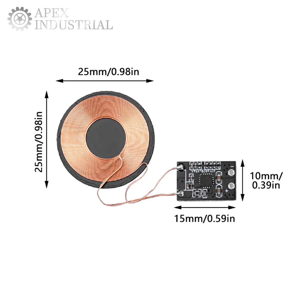 Wireless Charger Receiver Module with Power Supply Coil