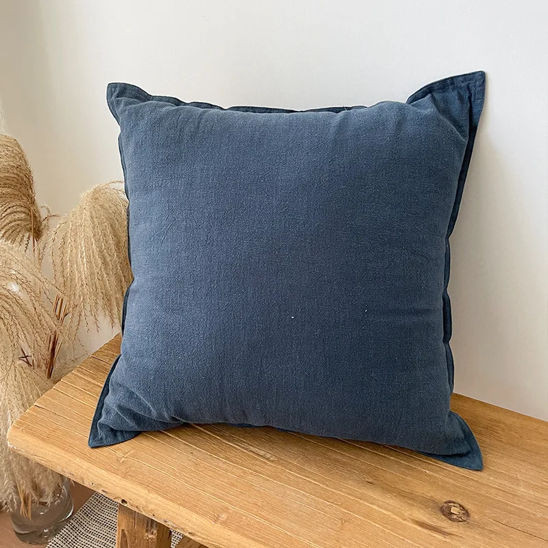 Luxurious Cotton Linen Throw Pillow Cover with Elegant Design