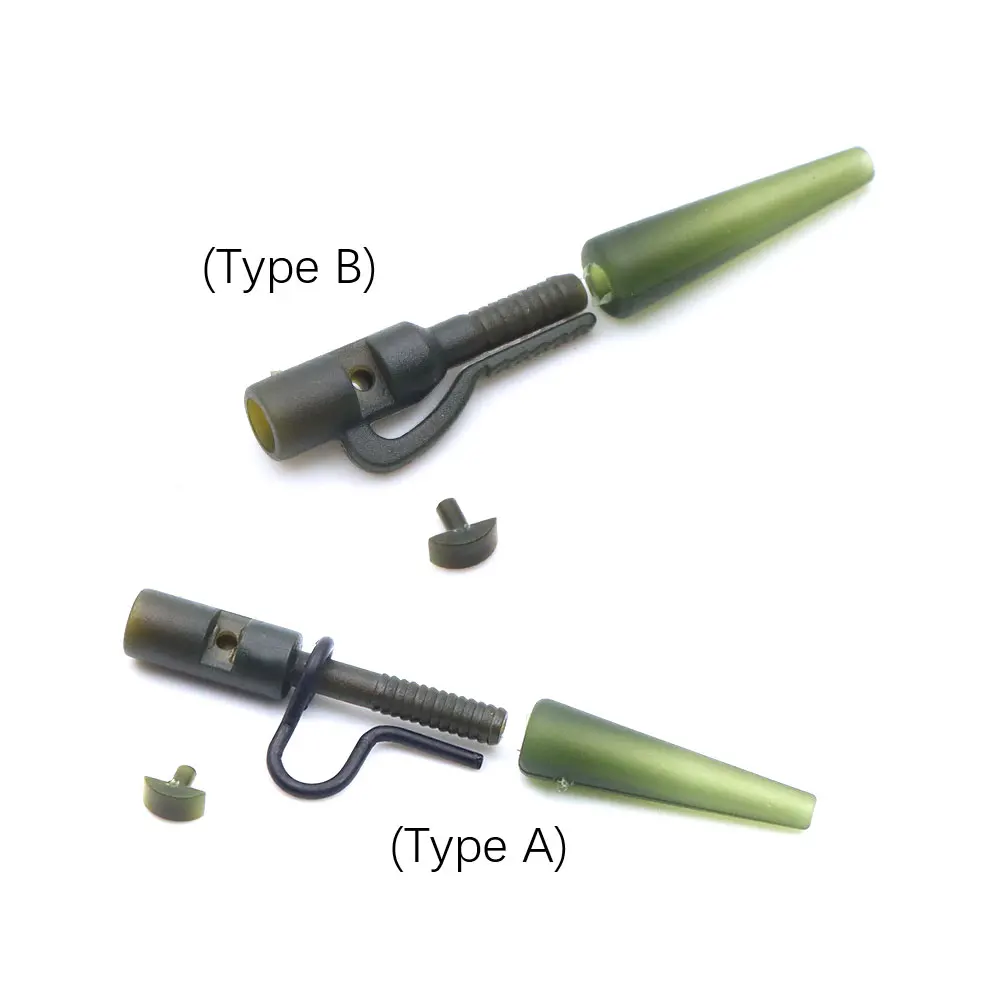10pcs Carp Fishing Accessories Lead Clips Rubber Anti-tangle Sleeves For Helicopter Carp Rig Swivels Terminal Fishing Tackle 4
