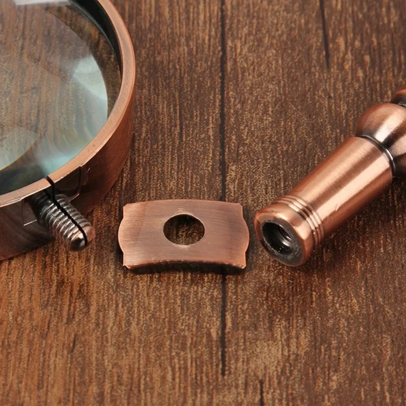 Retro All-Metal Magnifier Portable Optical Magnifying Glass Jewelry Repair Loupe Antique Magnifier Seniors Reading 20X