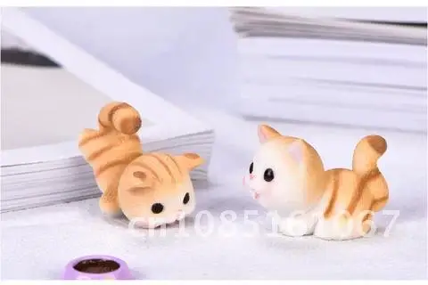 

3 Miniature model cute jewelry kitten decoration handicraft desktop garden decoration home decoration