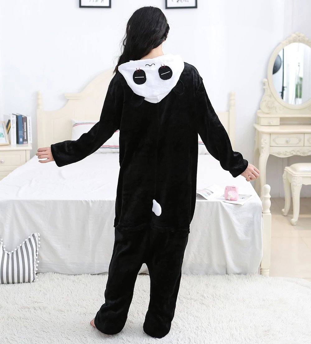 Kigurumi Panda One Piece Pajamas Family Matching Outfits Unisex Cute Animal Jumpsuit Christmas Halloween Adult Cosplay Costumes