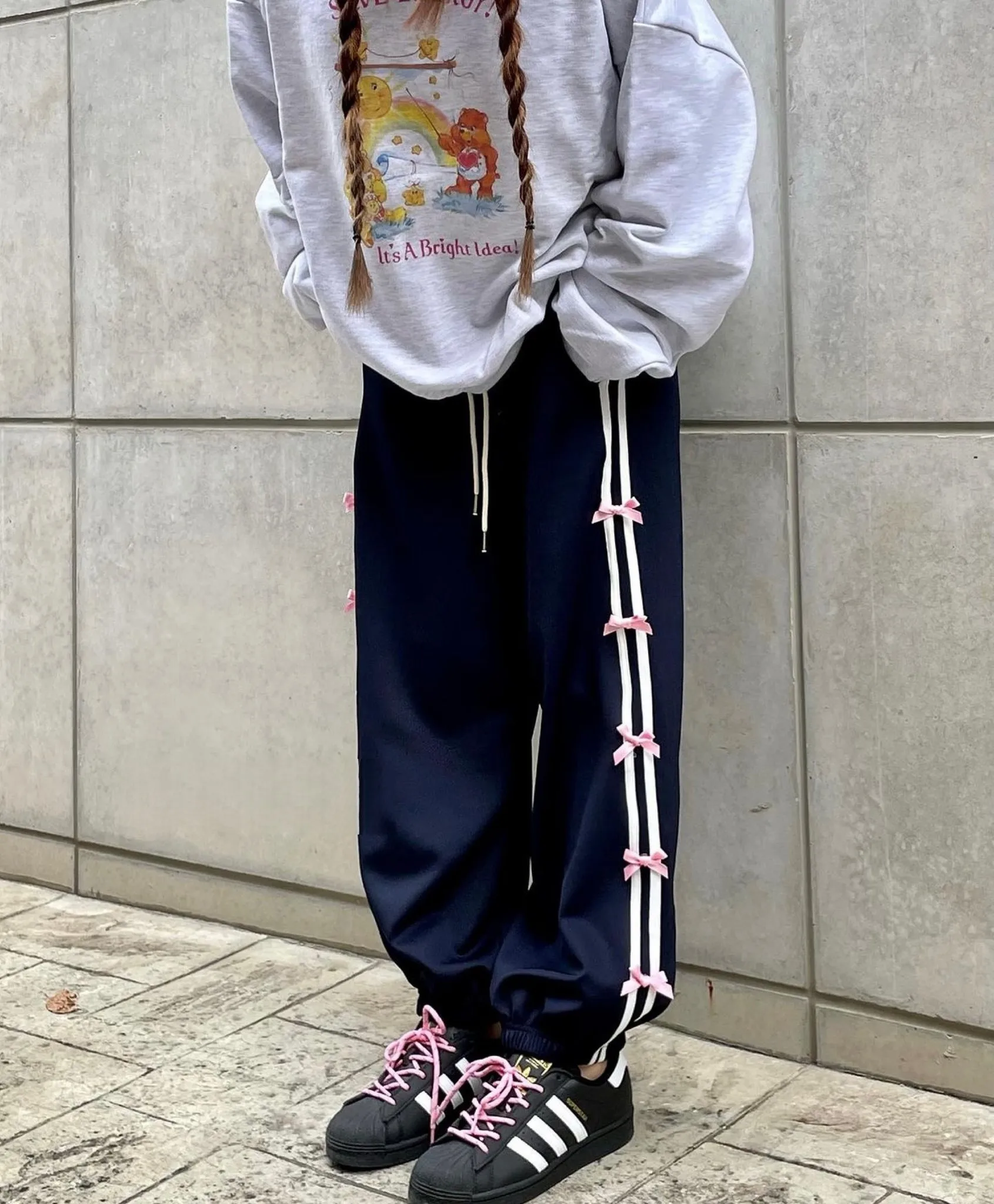 Korean Sweatpants Fashion Cargo Pants for Women High Waist