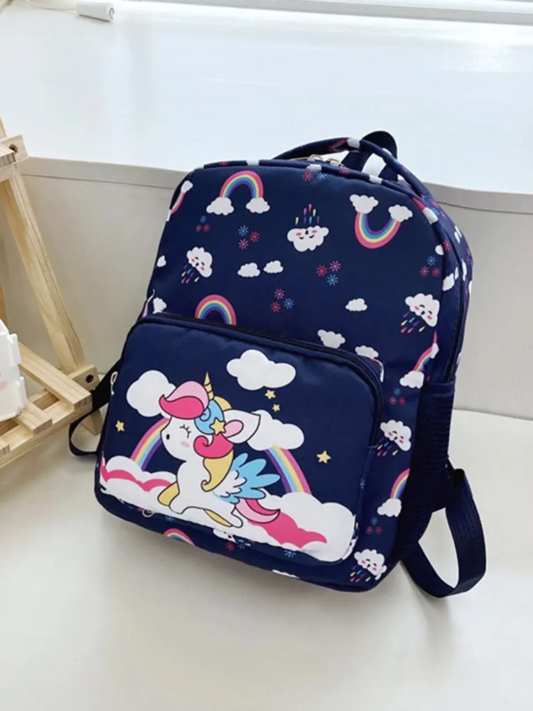 Cartoon Pattern Colorful Boys And Girls' Small Backpack Pupil Bags Children Travel Backpack