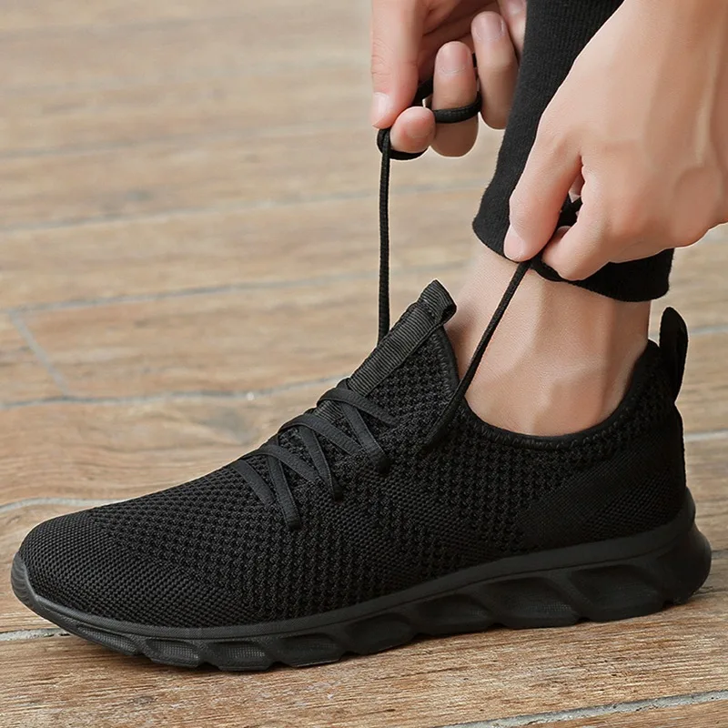 Fujeak Men's Running Shoes Non-slip Knitting Mesh Breathable Shoes Men Sneakers Male Casual Jogging Men Sport Shoes Zapatos 3
