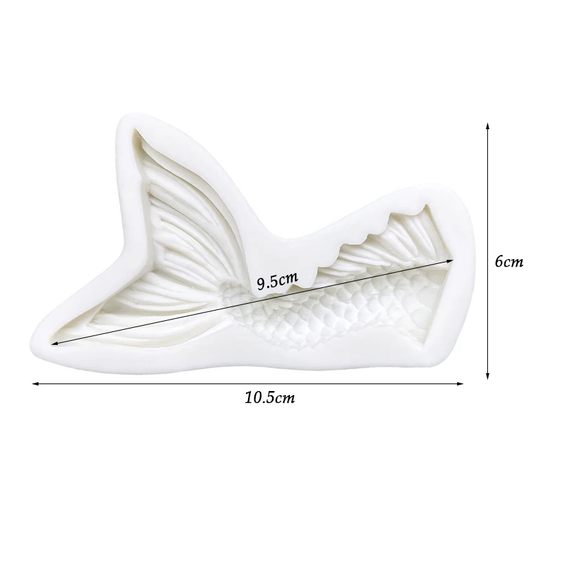 MINFEIDMS Stampo in silicone a forma di coda di sirena, per decorazioni