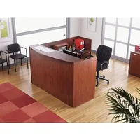 VA327236MC  Valencia Series Reception Desk w/Counter, 71w x 35 1/2d x 42 1/2h, Cherry 1