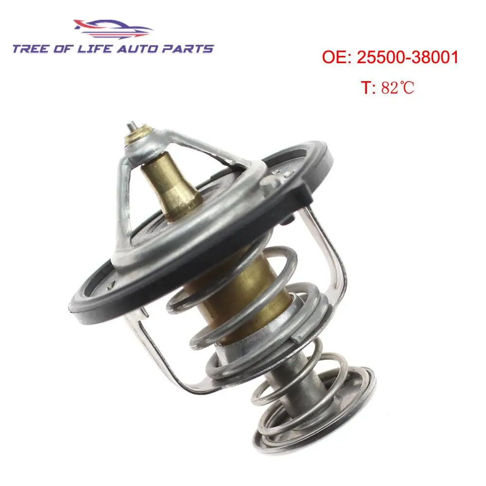 2550038001 New Engine Coolant Thermostat 82℃ For Hyundai Santa Fe