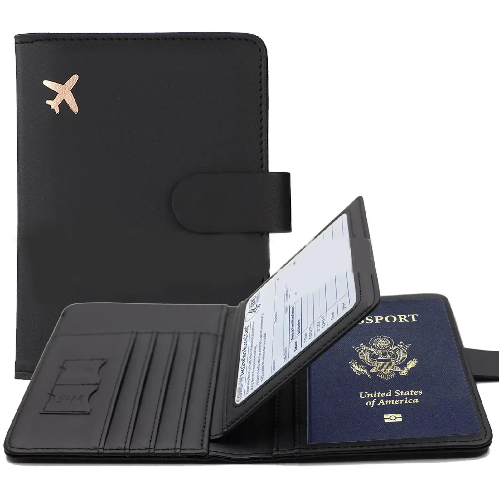 Porta Passaporto RFID Con Slot AirTag E Etichetta Bagagli – Detour Junkie, In Ecopelle, Per Uomo E Donna (Rosa/Grigio)
