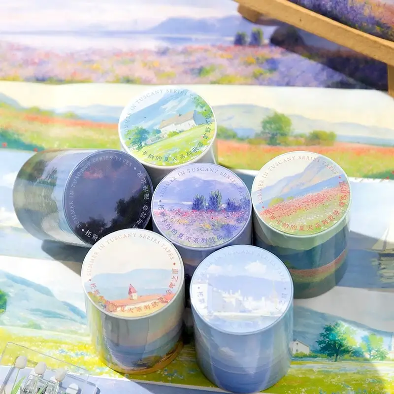 Yoofun 50x200cm Collage Landscaping Washi Tape Summer in Tuscany Creative DIY Journaling Scrapbooking DIY Masking Tape 3