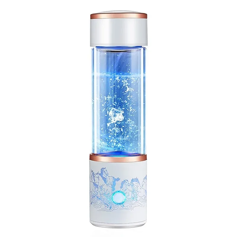 Portable Hydrogen Water Ionizer Machine,5000PPB Electrolysis technology 300ml,Hydrogen Water Bottle, Hydrogen Generator