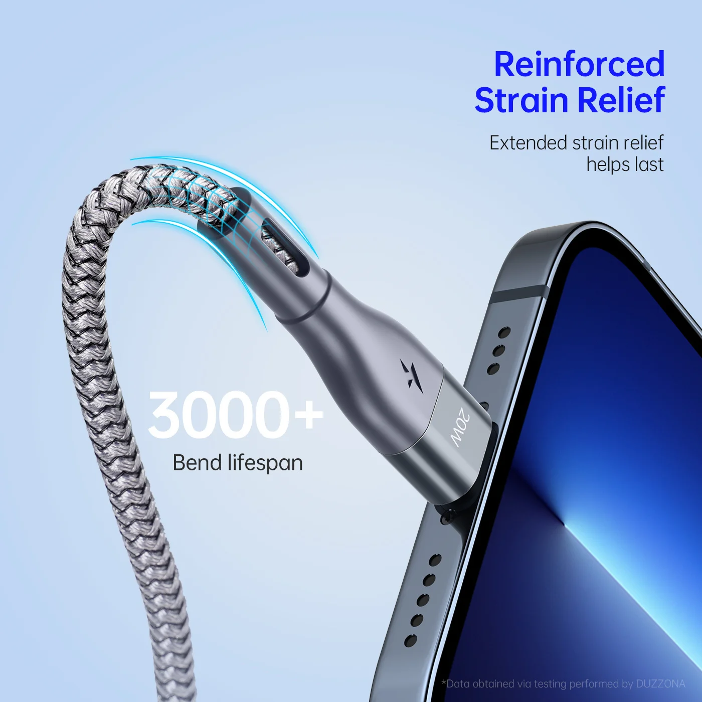 PD 20W 1m/2m/3m와 호환되는 USB C-라이트닝 케이블