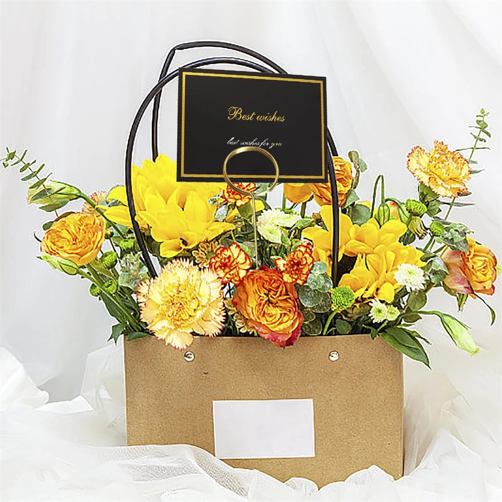 Floral Card Holder Metal Wire Holder Photo Stick Clip 40Pcs for Wedding Party Decorations floral card holders