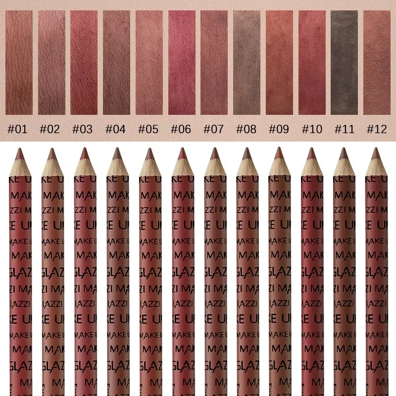 Lipliner Pencil Set Lipstick Pen Eye Makeup Pen Eyebrow Pencil 12 Colors lip liner pencil lip liner lipliner pencil lip liner set