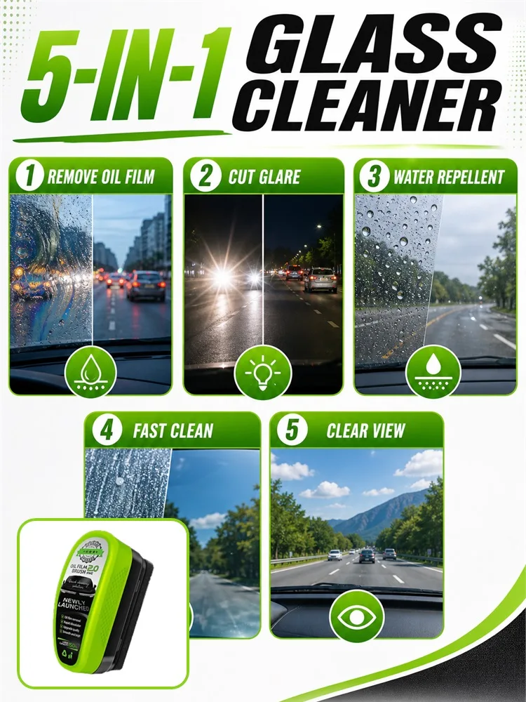 Detergente per Pellicole Oleose sui Vetri Auto – Rimuove le Pellicole, Ripristina la Lucentezza e Protegge con Rivestimento in Cristallo, Facile da Pulire e Lucidare - Image 5