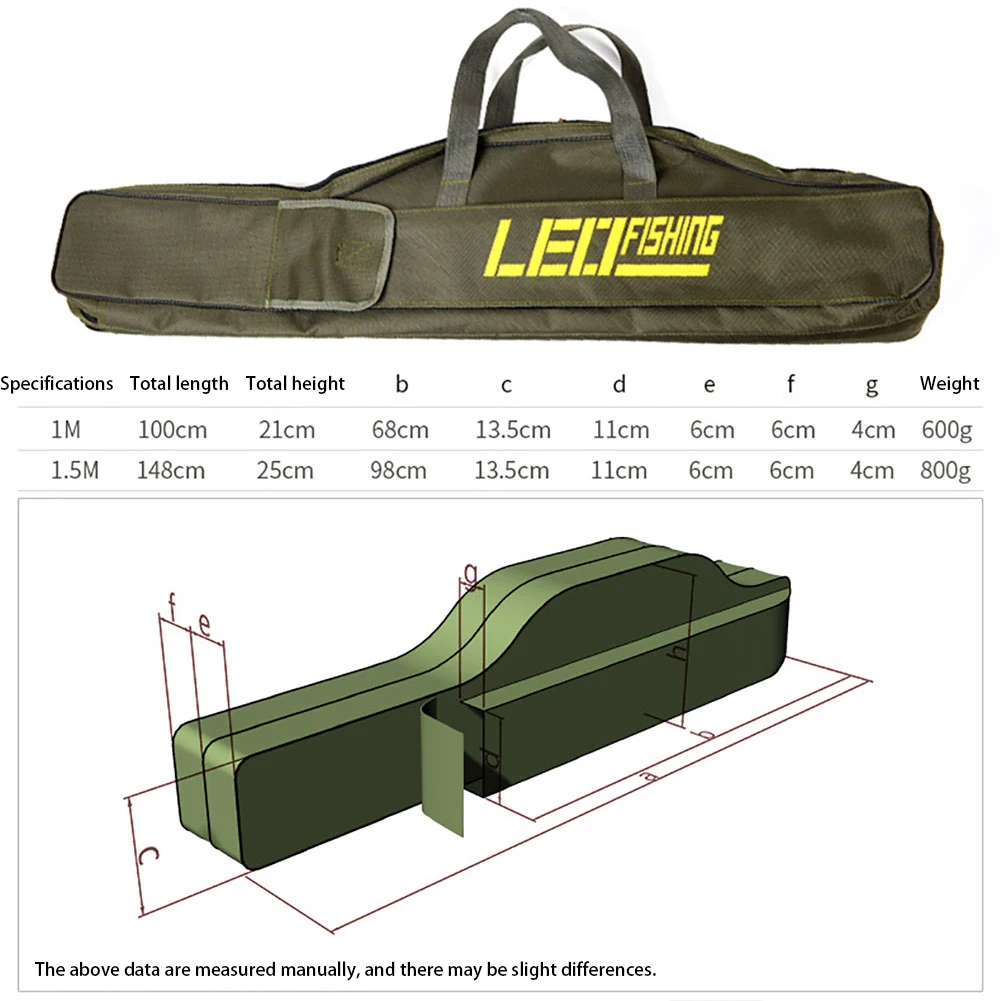 Fishing Rod Bag Oxford cloth Multifunction Lure Portable Foldable Outdoor  Carrier Pole Reel Bag Storage Case 1.52M 1.5M 1.22M 1M