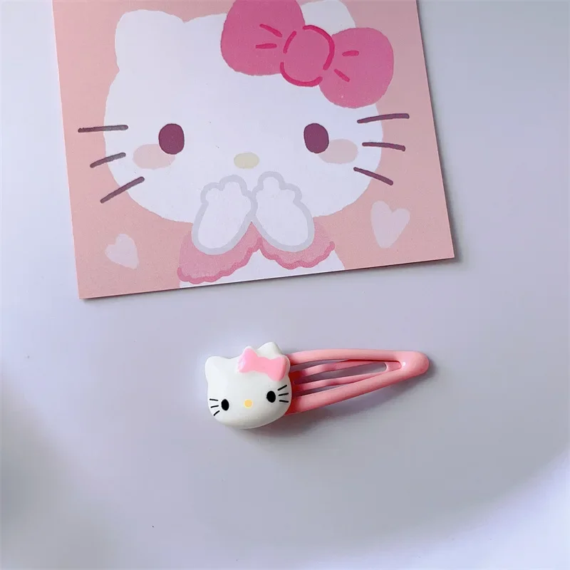 Cute Sanrio Pink Hairpin Pin Cartoon Hello Kitty Girls