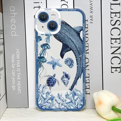 Cool Ocean Turtle Phone Case - Sea Blue Turtle Design Soft Clear Cover - iPhone 14 (S - H1328T1)