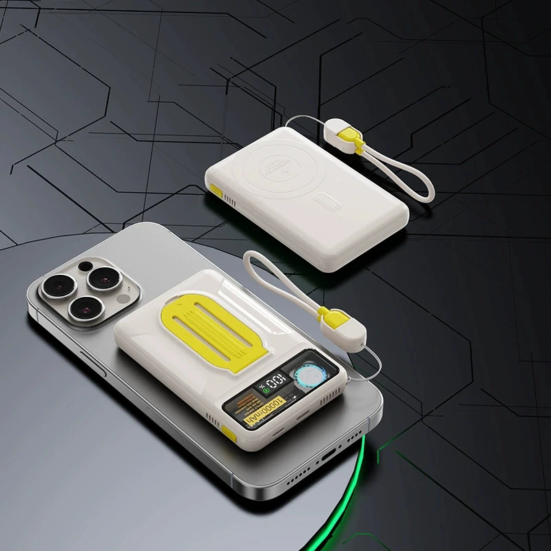 Magsafe Power Bank 20000mAh 15W Macsafe Auxiliary Battery 22.5W Super Fast Charging with Cable Cooling Fan Mobile Phone Holder