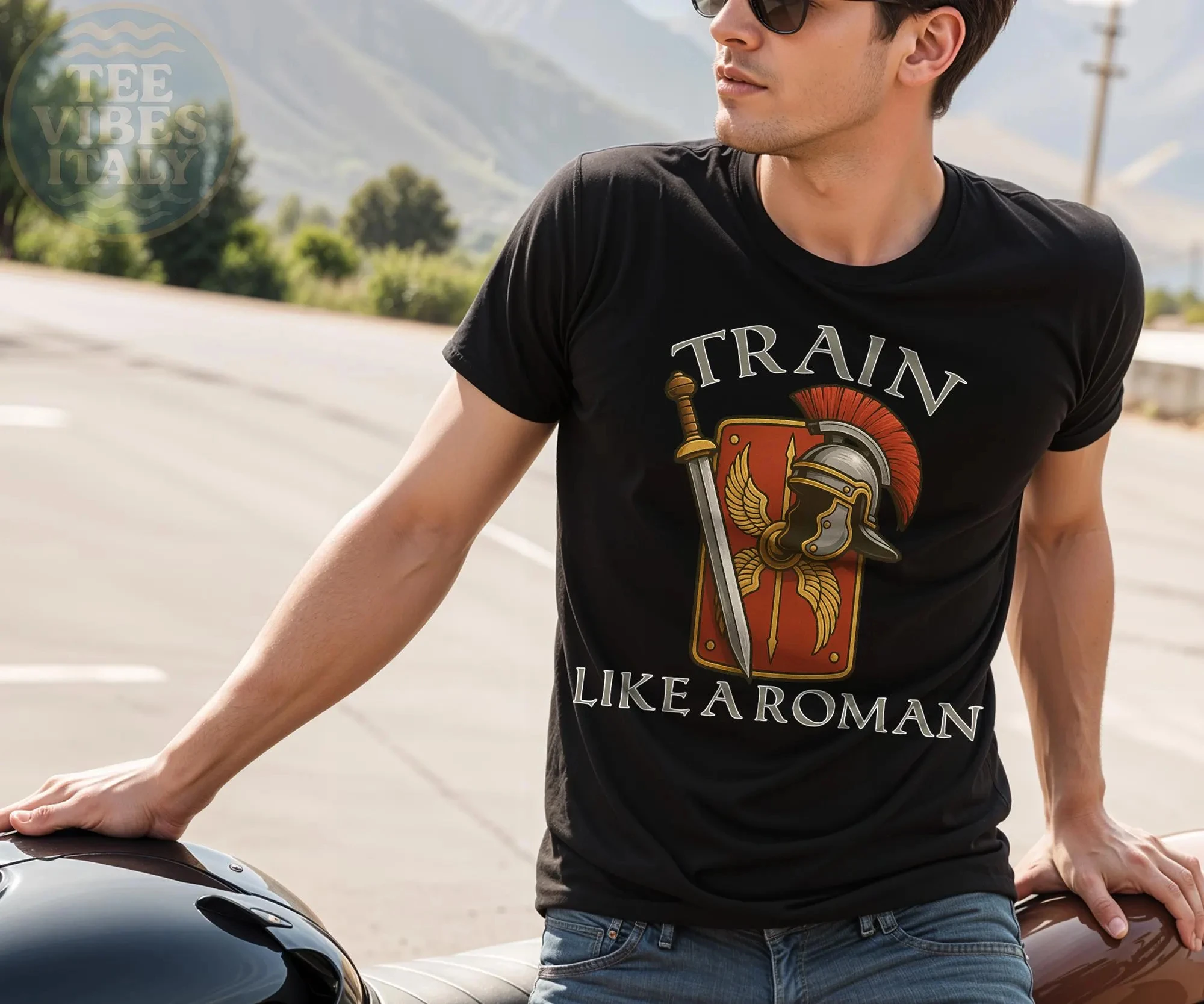 Römisches Reich T-Shirt - Antikes Rom Tee Geschenk für Geschichtslehrer Trainiere wie ein Römer T-Shirt SPQR Workout Shirt Geschichts-Nerd Gym Tee