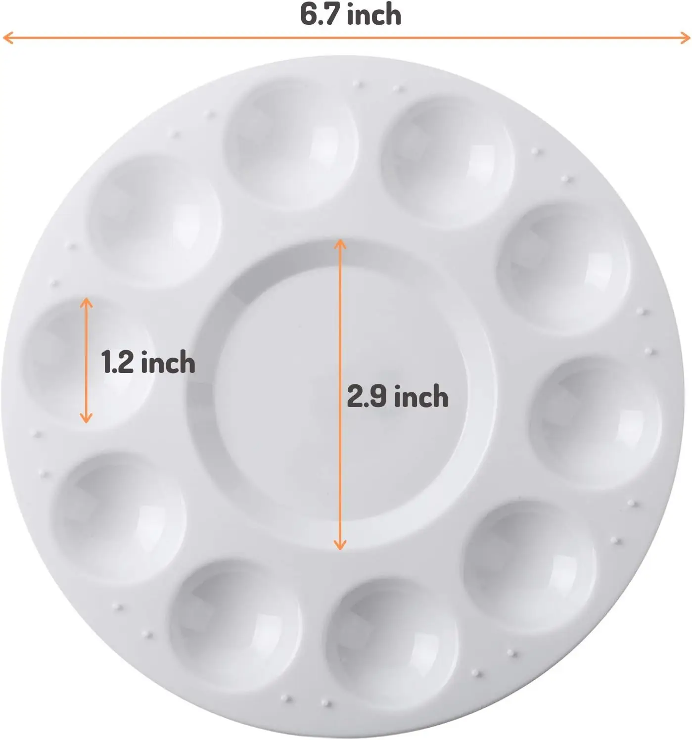 Paint Tray Palettes Plastic Round Paint Pallets for Kids or Students to Paints on School Project or Art Class 4/8/10/12/15pcs paint tray color palette watercolor palette