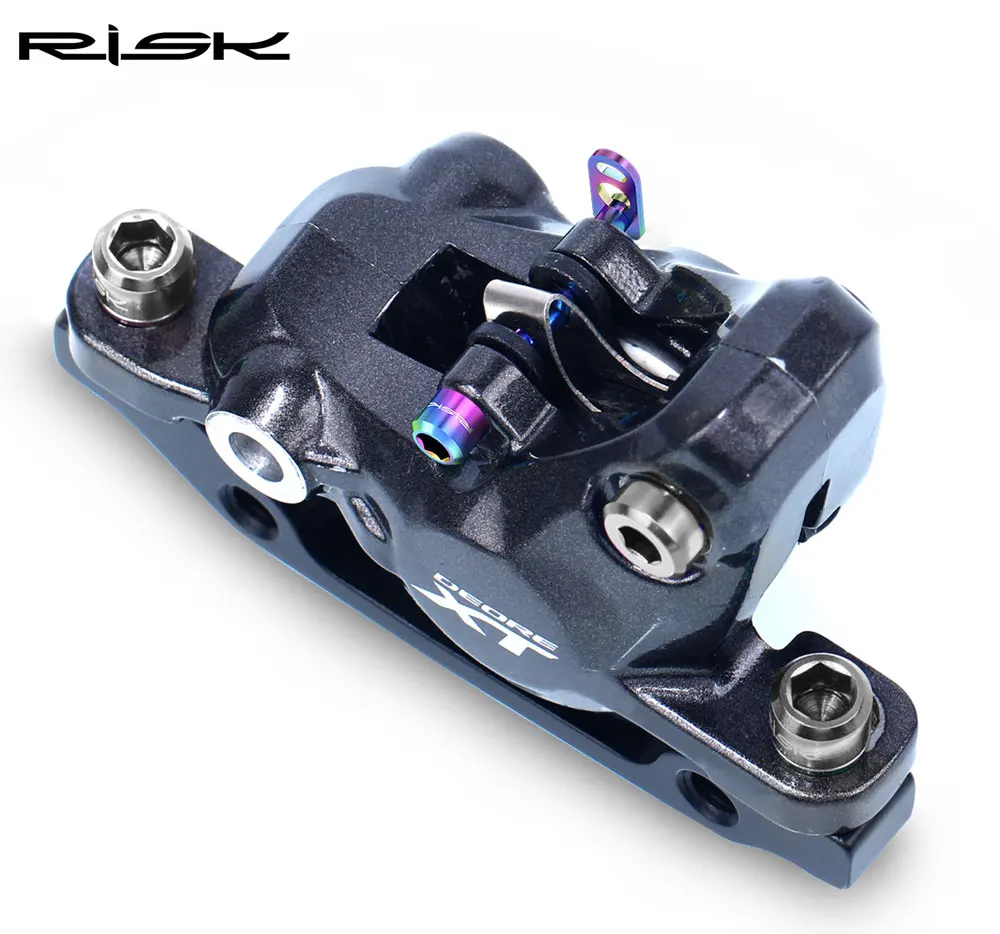 RISIKO 2 stücke Fahrrad Hydraulische Scheibenbremse Bolzen Für MTB Fahrrad M4x26,5 Titan Legierung Stecker Gewinde Hydraulische Pad futter – Detail 10