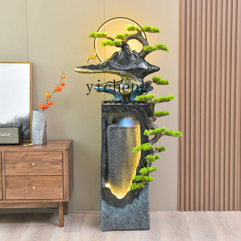 

Zf Simple Flowing Water Lucky Fountain Humidifying Circulating Water Living Room TV Cabinet Decoration