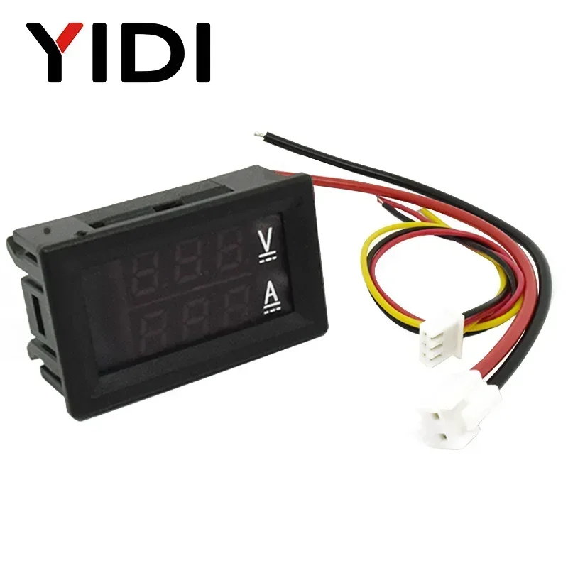 Eujgoov Voltmetro Amperometro Digitale AC60-500V 0-100A – Display Doppio, Pannello 20mm, Rosso