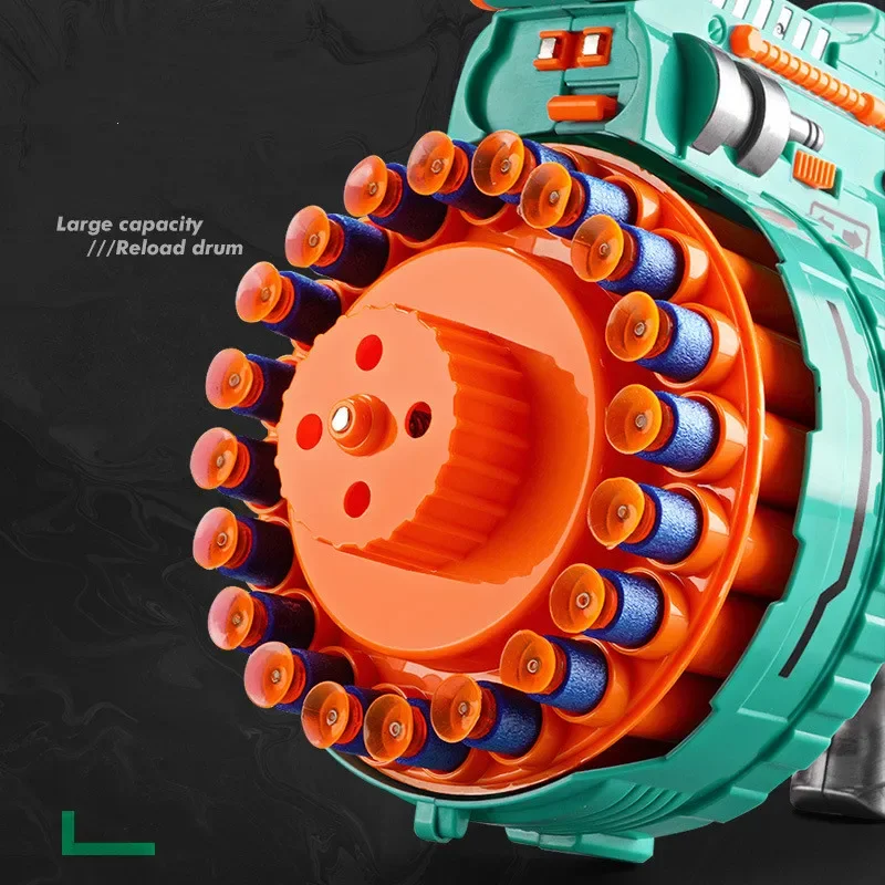 Children's Electric Continuous Shooting Gatling Toy Gun  Suction Cup Soft Bullet Gun  Explosion Nerfs gun BB Guns Gifts for Kids 4