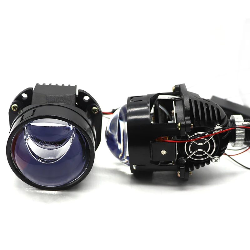Car 12V 2.5 Inch Led Projector Bifocal Lens Headlight Laser In Matrix Non destructive Universal