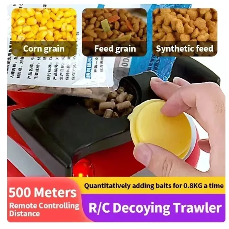 Remote Control Net Pulling Boat Automatic Nesting One Button Decoupling 500 Meter Bait Feeding Dual Motor Net Pulling Boat 4