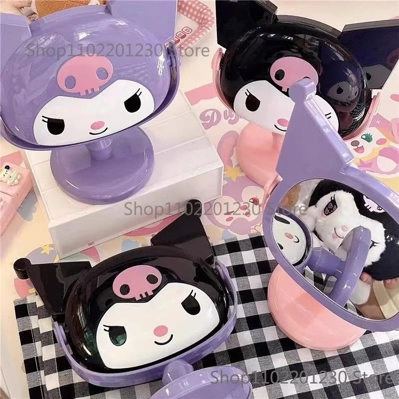 Kawaii Kumromis Specchio Per Il Trucco Specchio Per Il Trucco Del Fumetto 3D Cute Purple Girl Heart Creative Desktop Decoration Mirror 4 Styles