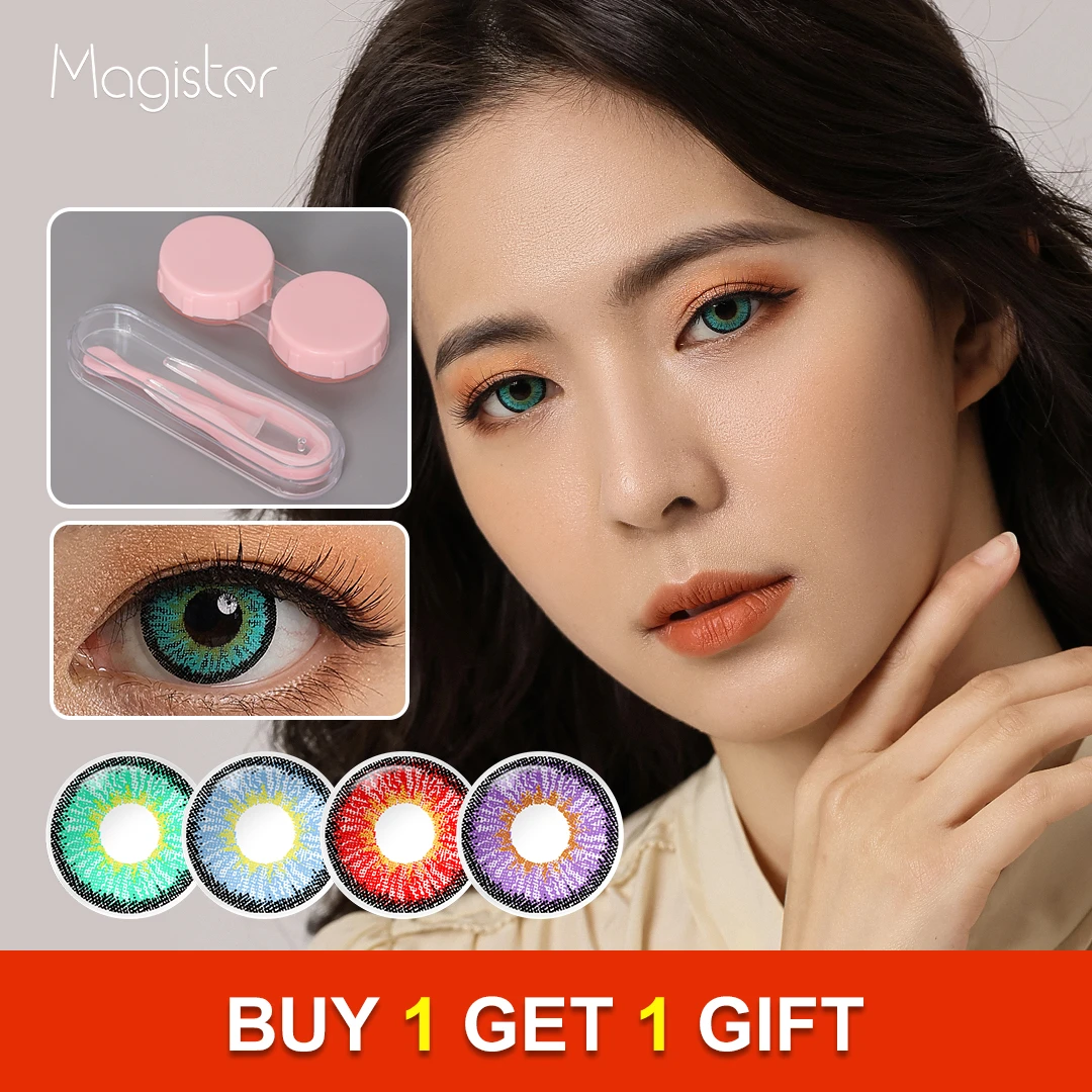 Magister Color Contact Lens Dark Light Contact Lenses Red Color Bright