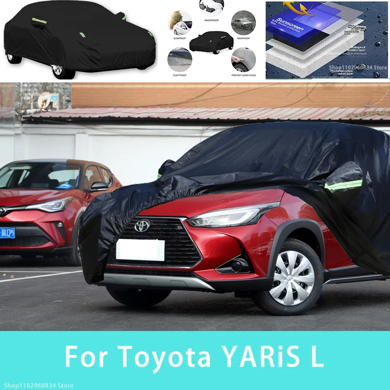 For Toyota Yaris Outdoor Protection Full Car Covers Snow Cover Sunshade  Waterproof Dustproof Exterior Car accessories - AliExpress