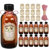 Amber Glass Bottle Boston Round Bottles Brown Vanilla Extract Bottles for Syrup Gift Glass Food Storage Canister Set Sauce Beans 1