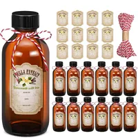 Amber Glass Bottle Boston Round Bottles Brown Vanilla Extract Bottles for Syrup Gift Glass Food Storage Canister Set Sauce Beans 1