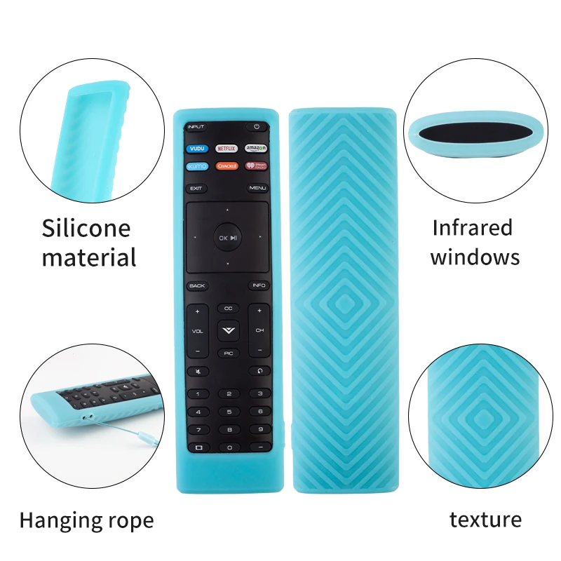 Silicone Remote Case Silicone Remote Cover Silicone Remote Sleeve Remote Controller Cover Silicone Case Protector 1 PCS Luminous Silicone Case for Vizio Remote