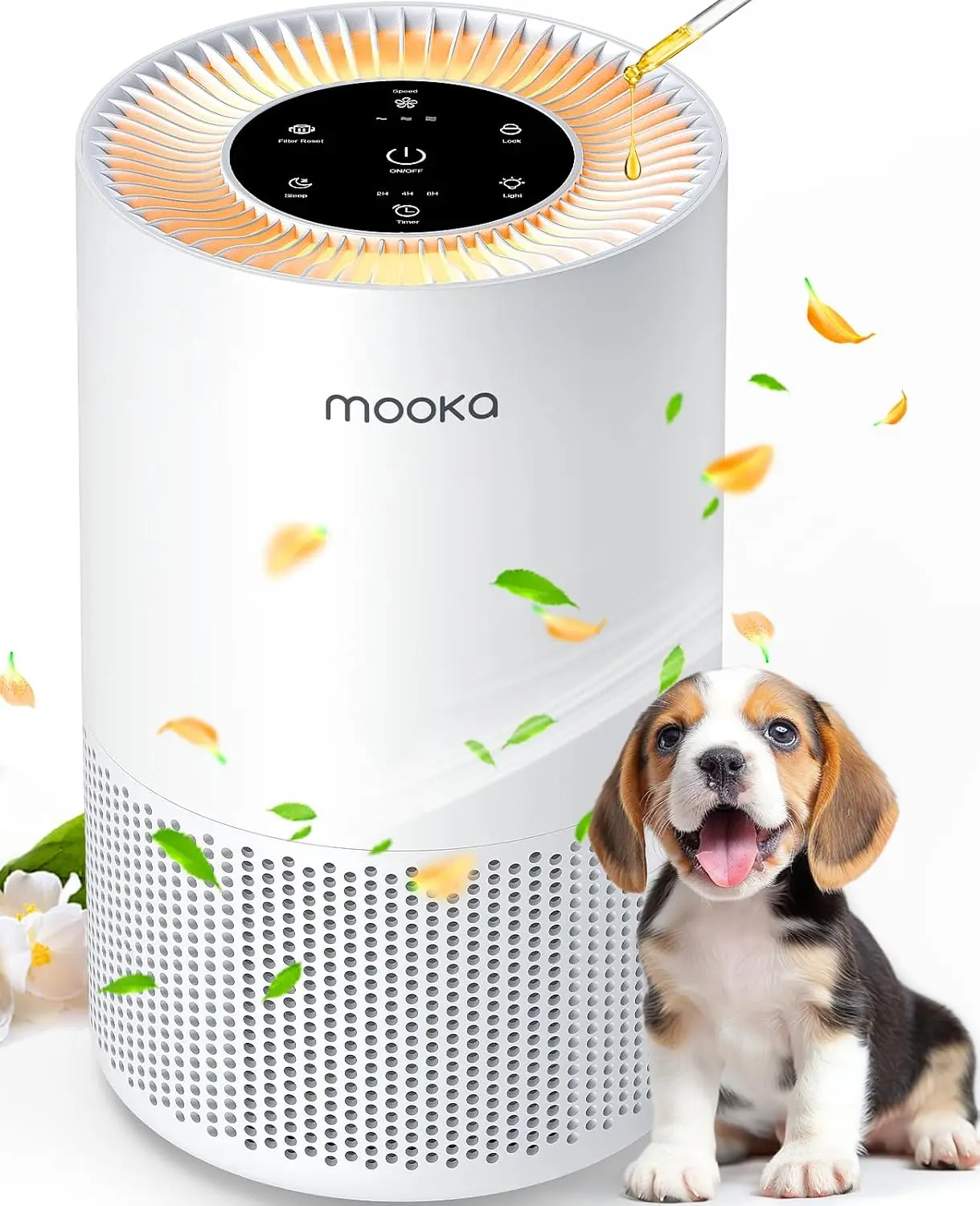 Purifiers for Home Large Rooms up to 1200ft&sup2;, H13 True HEPA Purifier for Bedroom Pets with Fragrance Sponge, Timer