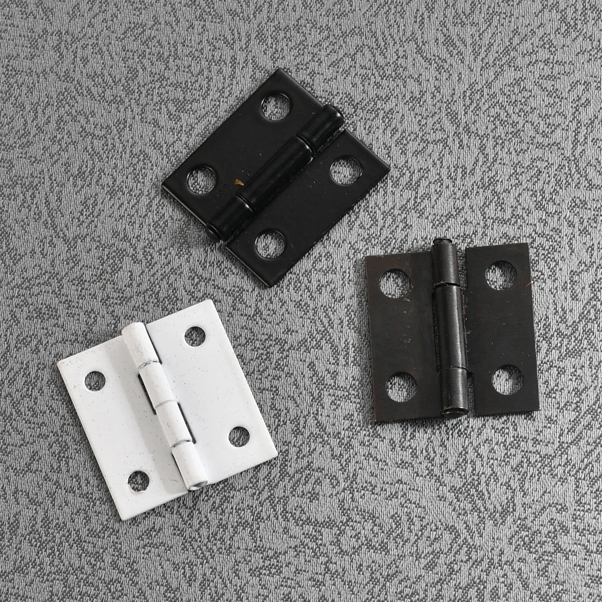 Hardware new Chinese 24*25mm flat wooden box with tin gift box and small hinge black.