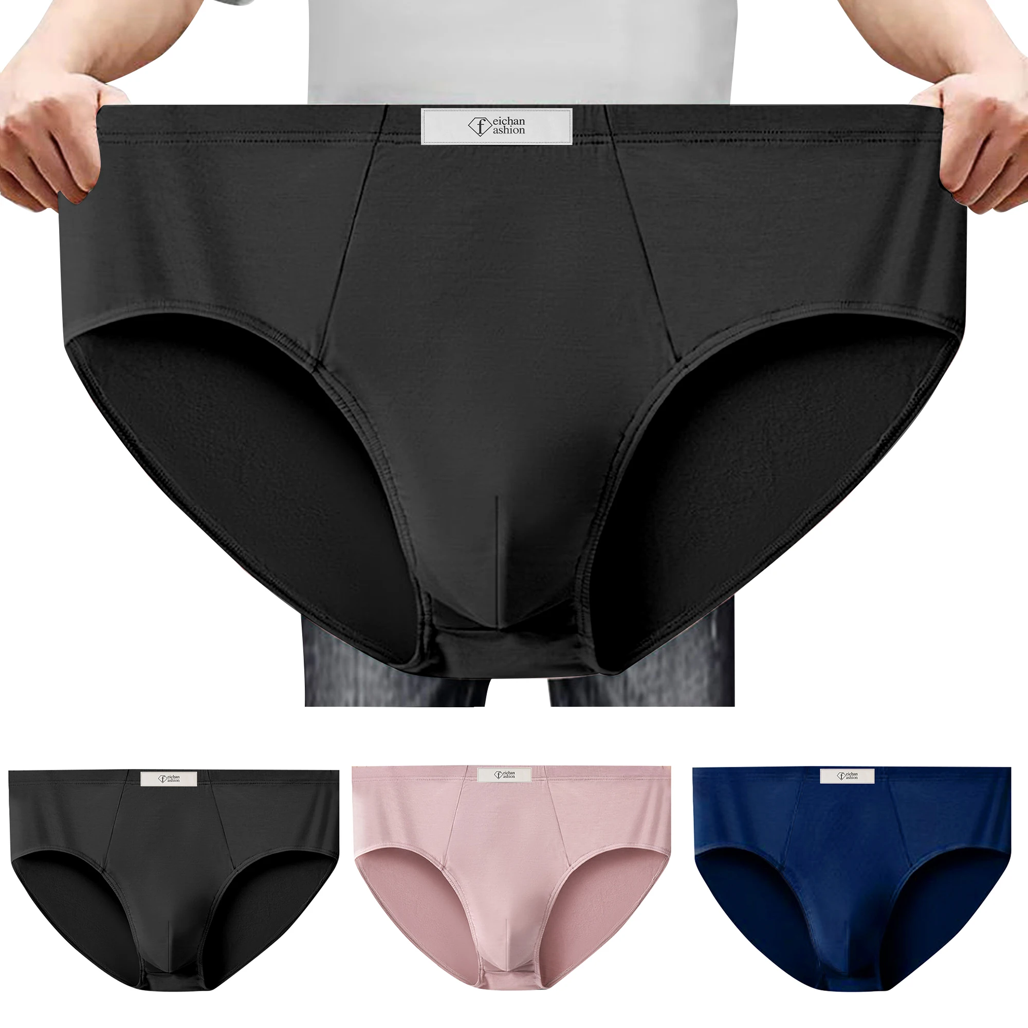 Plussizehighwaistedmensbriefsmodalunderwearsexybikinistretch