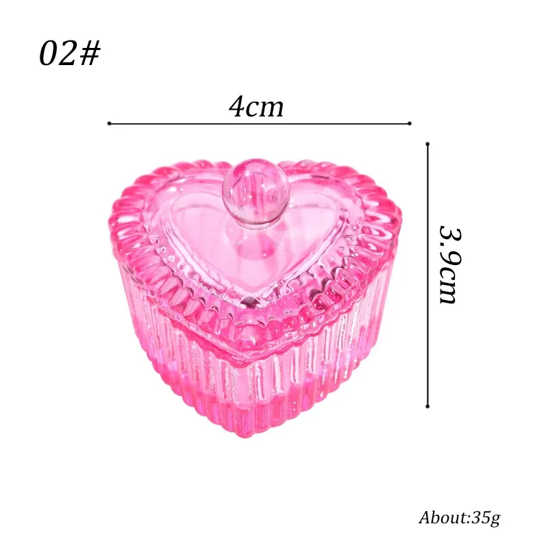Manicure Tools Colorful Crystal Glass Acrylic Powder Liquid Nail Cup Dish Lid Bowl with Cap Holder Equipment Salon