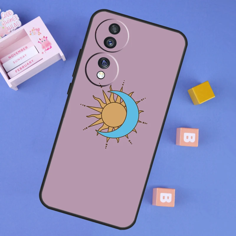 Psychedelic Sun and Moon Art Phone Case Back Cover