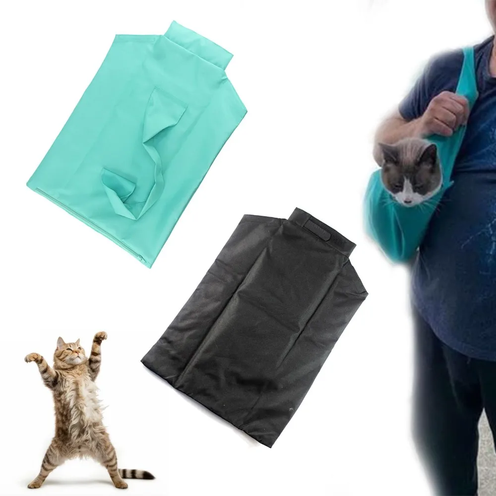 Anti-Scratching Cat Carrier Pouch Folds Tote Design Pet Shoulder Bag Breathable Washable Cat Carrier Bag for Nail Trimming
