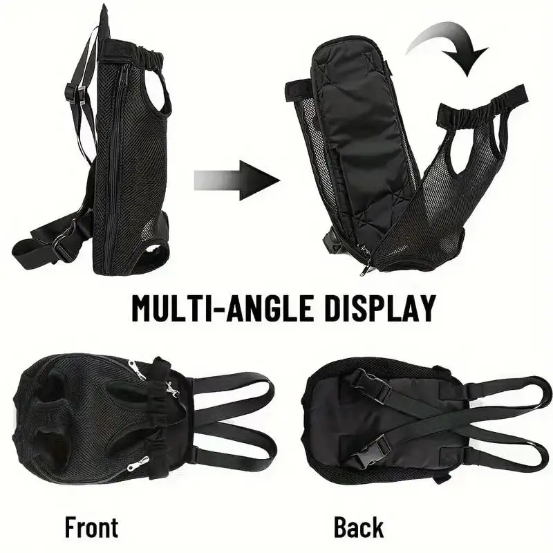Pet Cat Dog Double Shoulder Breathable Portable Travel Pet Dog Carrier Backpack Mesh Carrier Front Bag Small Cats Outdoor